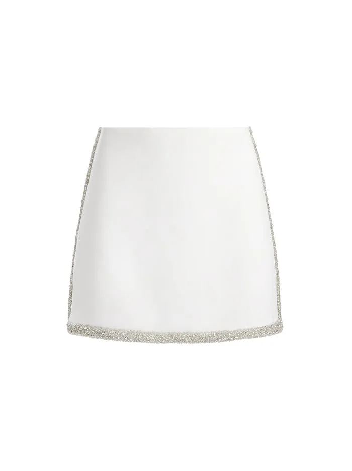 Skirts Women Alice Olivia Riley Mini Skirt Off White