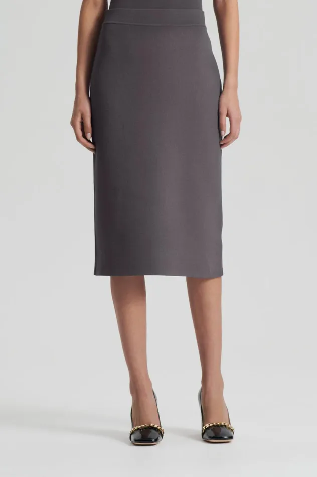 Skirts Women Scanlan Theodore CREPE KNIT SLIT BACK SKIRT Torba
