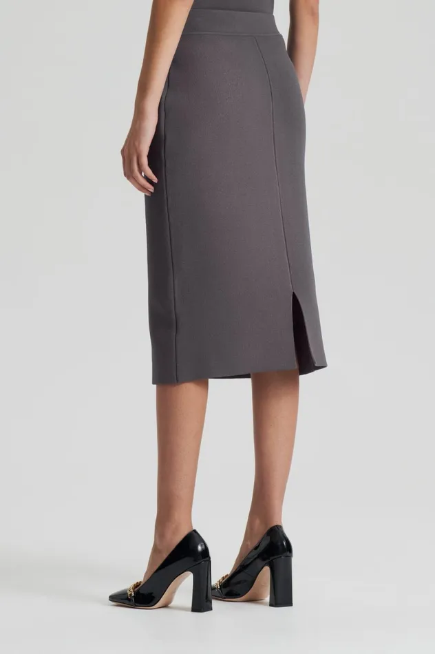 Skirts Women Scanlan Theodore CREPE KNIT SLIT BACK SKIRT Torba
