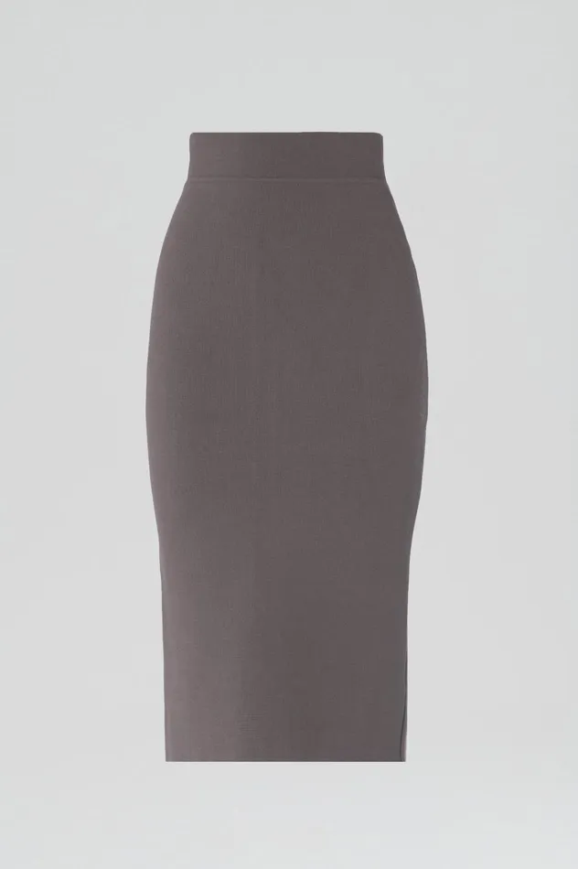 Skirts Women Scanlan Theodore CREPE KNIT SLIT BACK SKIRT Torba