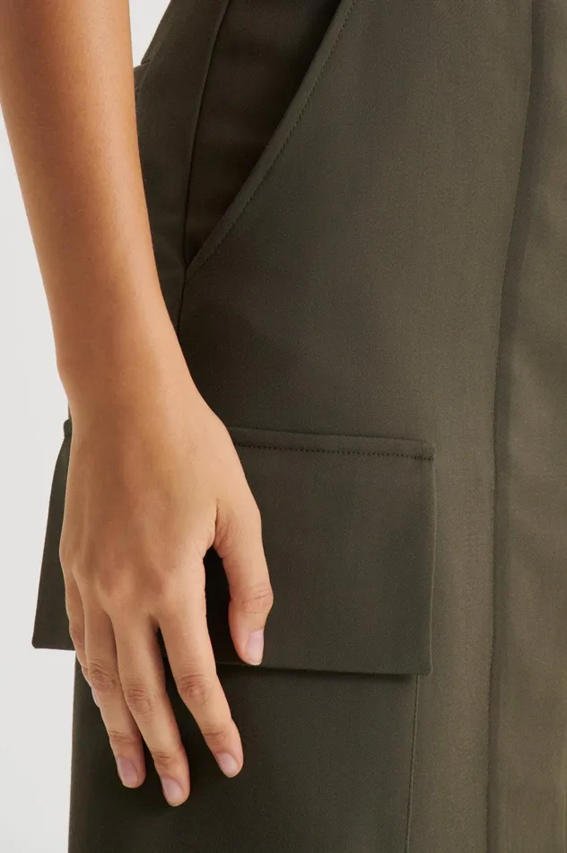 Skirts Women Scanlan Theodore TAILORED PATCH POCKET SKIRT Jungle Skirts Women Scanlan Theodore TAILORED PATCH POCKET SKIRT Jungle