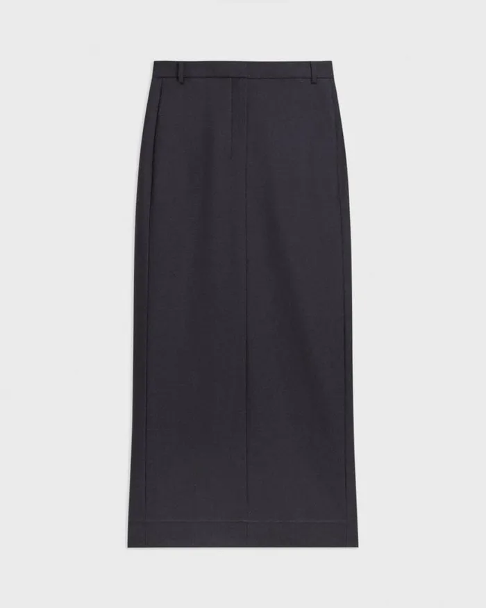 Skirts Women Theory Maxi Trouser Skirt In Stretch Flannel Dark Navy