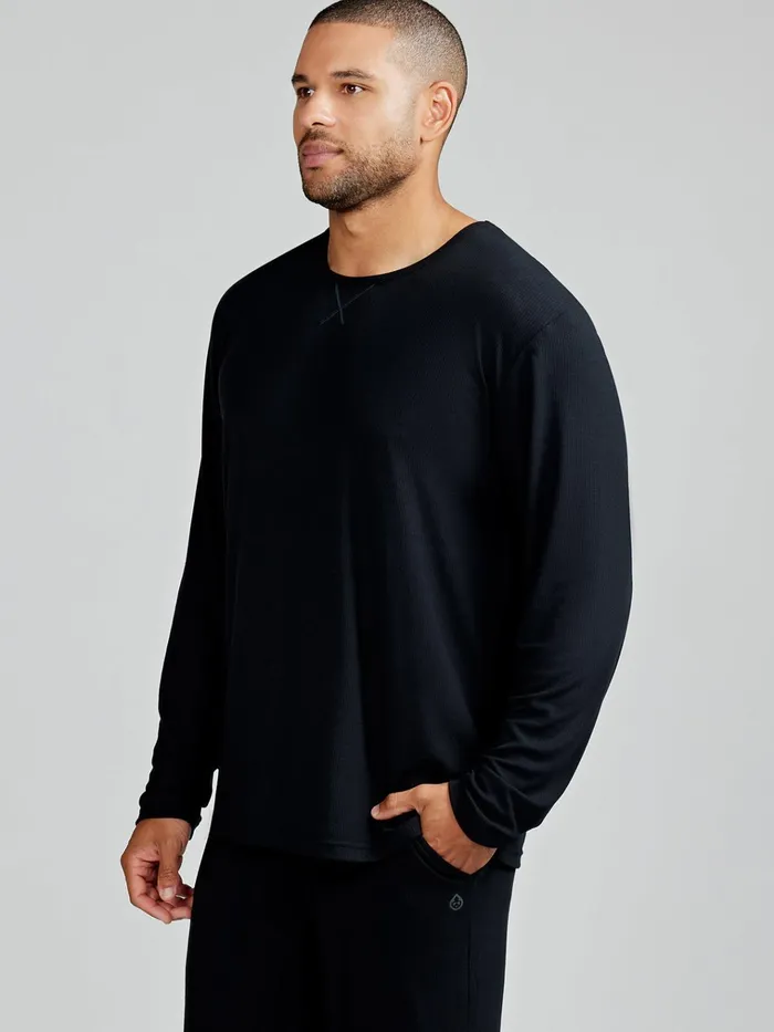 Sleepwear Men Tasc Performance Microluxe Rib Sleep Long Sleeve