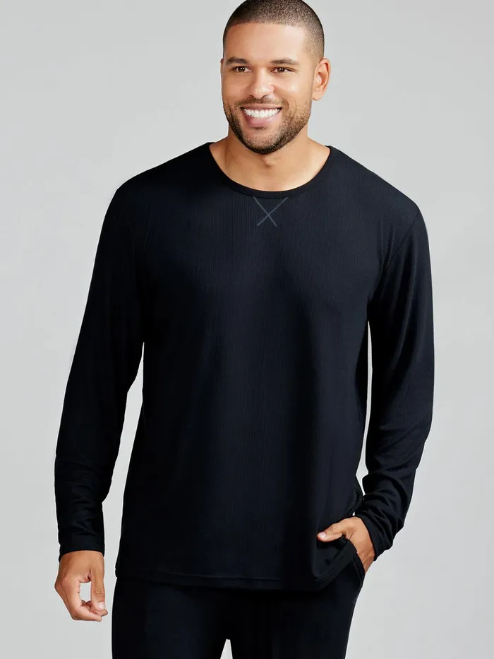 Sleepwear Men Tasc Performance Microluxe Rib Sleep Long Sleeve
