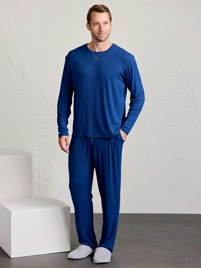 Sleepwear Men Tasc Performance Microluxe Rib Sleep Long Sleeve