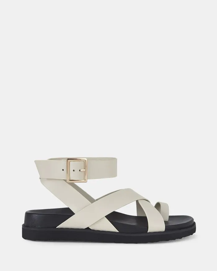 Slides TILLIE CREAM Flat Sandals NOVO Shoes Women