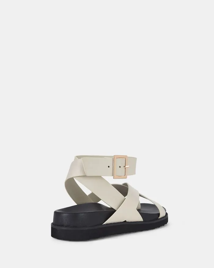 Slides TILLIE CREAM Flat Sandals NOVO Shoes Women