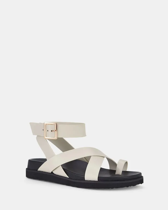 Slides TILLIE CREAM Flat Sandals NOVO Shoes Women