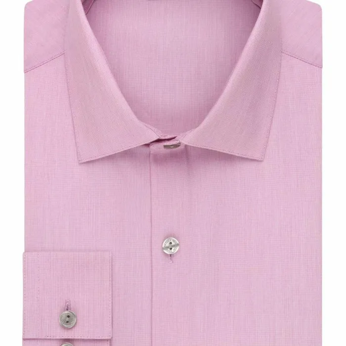 Slim Fit Solid Dress Shirt Pink Men Kenneth Cole Dress Shirts