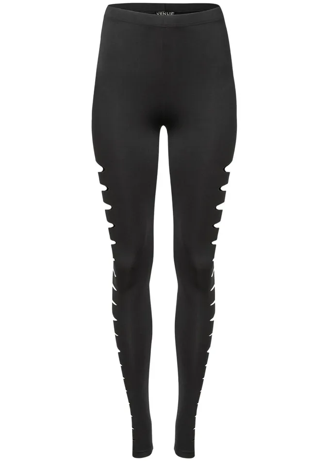 SLIT DETAIL LEGGINGS Black Women VENUS Leggings SLIT DETAIL LEGGINGS Black Women VENUS Leggings