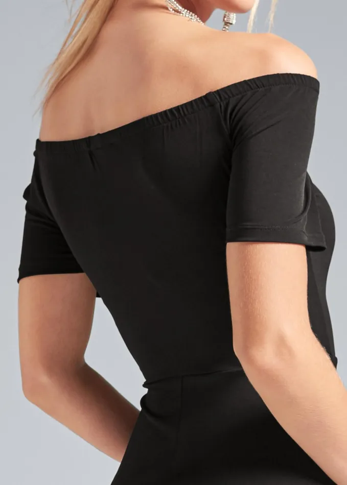 SLIT DETAIL MAXI DRESS Black Women VENUS Casual Dresses