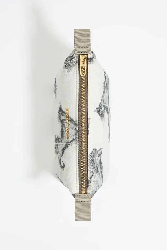 Small Gray Pencil Greyhound Print Nylon Trapezium Makeup Case Galgo Lapiz Grey Women Bimba Y Lola Vanity Pouches Small Gray Pencil Greyhound Print Nylon Trapezium Makeup Case Galgo Lapiz Grey Women Bimba Y Lola Vanity Pouches
