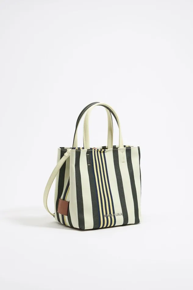 Small Striped Nylon Chihuahua Bag Vanilla Women Bimba Y Lola Crossbody Bags