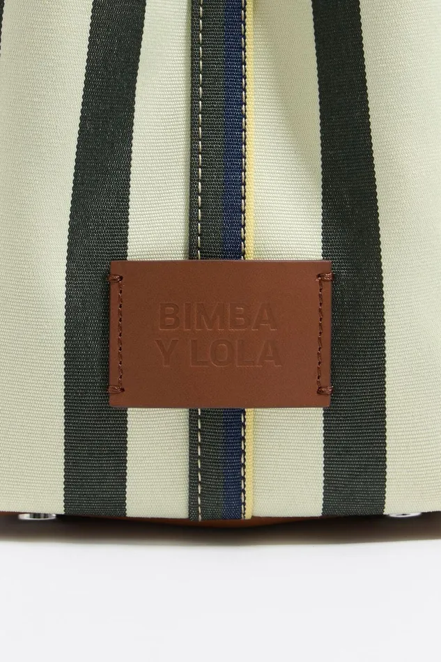 Small Striped Nylon Chihuahua Bag Vanilla Women Bimba Y Lola Crossbody Bags