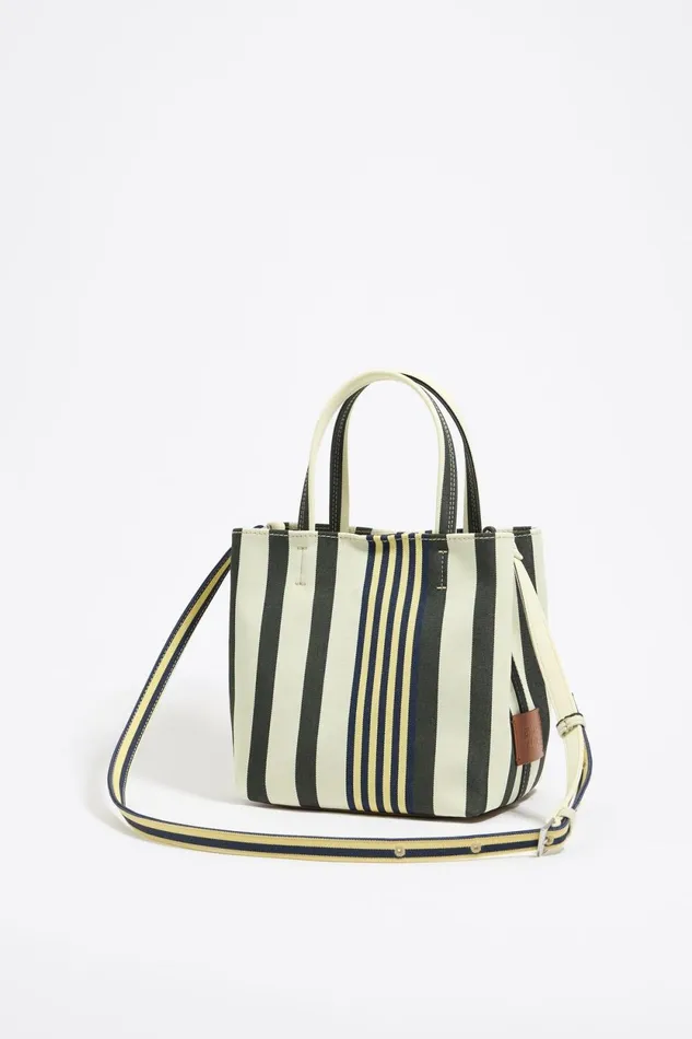 Small Striped Nylon Chihuahua Bag Vanilla Women Bimba Y Lola Crossbody Bags