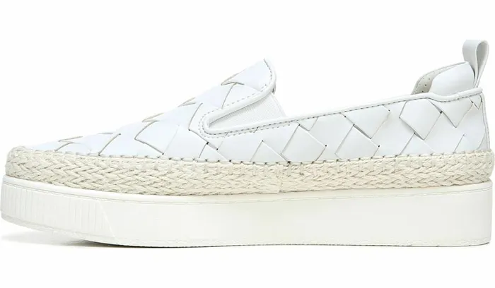 Sneakers Women Franco Sarto Franco Homer 3 Platform Slip On Sneaker White Fabric