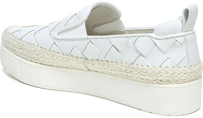 Sneakers Women Franco Sarto Franco Homer 3 Platform Slip On Sneaker White Fabric