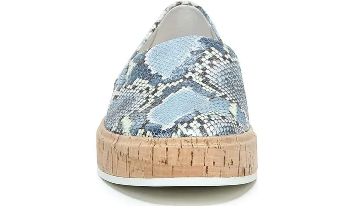 Sneakers Women Franco Sarto Sarto Derek Slip On Airy Blue Snake Leather