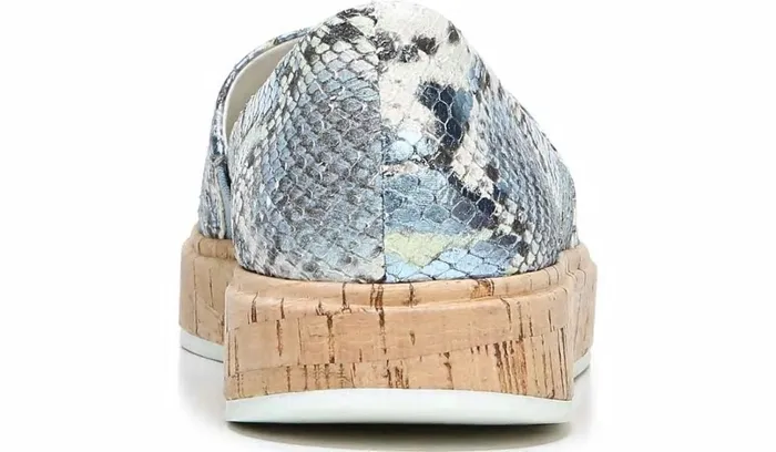 Sneakers Women Franco Sarto Sarto Derek Slip On Airy Blue Snake Leather