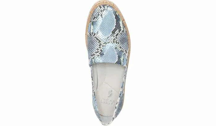 Sneakers Women Franco Sarto Sarto Derek Slip On Airy Blue Snake Leather