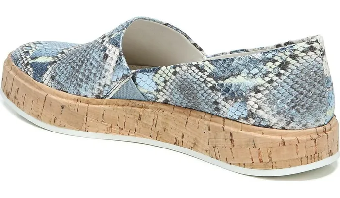 Sneakers Women Franco Sarto Sarto Derek Slip On Airy Blue Snake Leather