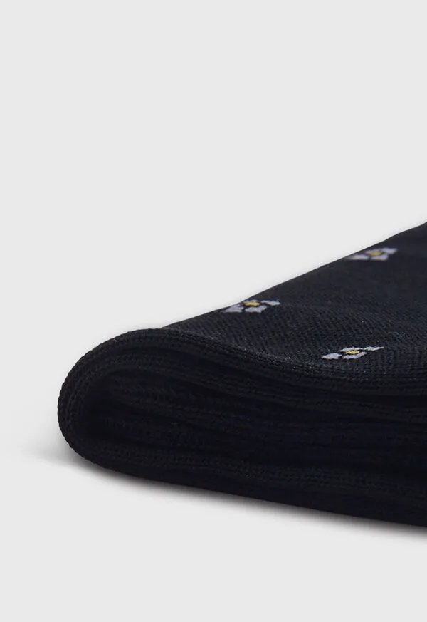 Socks Cotton Deco Motif Sock Black Paulstuart Mens