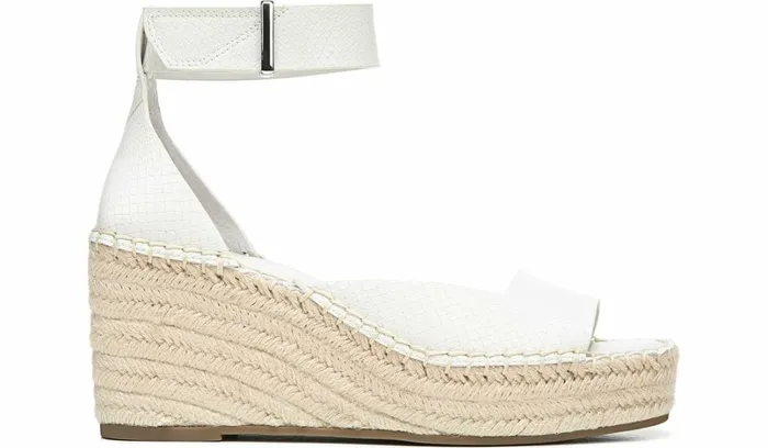 Spadrilles Women Franco Sarto Franco Camera Espadrille Wedge Sandal Putty Snake Print Faux Leather