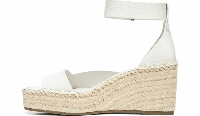 Spadrilles Women Franco Sarto Franco Camera Espadrille Wedge Sandal Putty Snake Print Faux Leather
