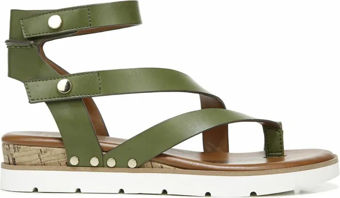 Sport Sandals Women Franco Sarto Franco Daven Gladiator Sandal Olive Faux Leather