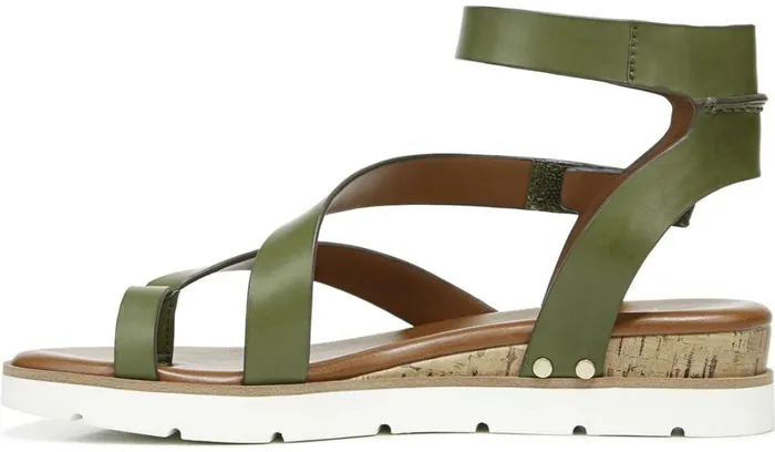 Sport Sandals Women Franco Sarto Franco Daven Gladiator Sandal Olive Faux Leather