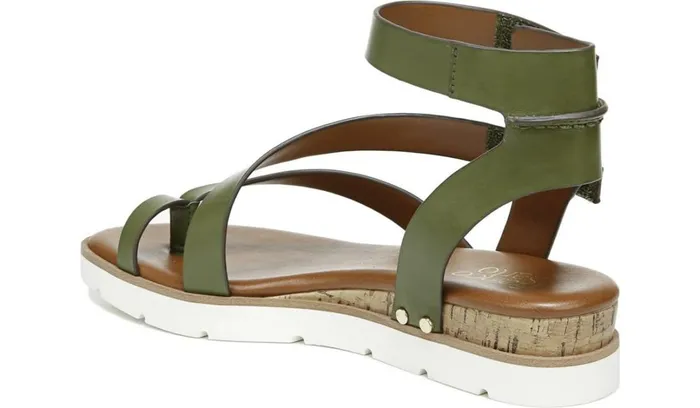 Sport Sandals Women Franco Sarto Franco Daven Gladiator Sandal Olive Faux Leather