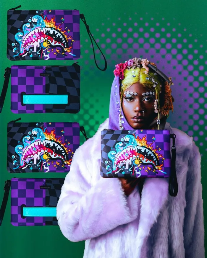 SPRAYGROUND MAD SCIENTIST CROSSOVER CLUTCH Bags