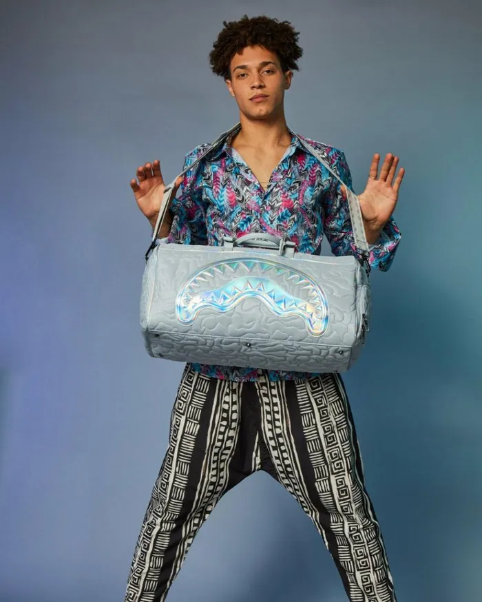 SPRAYGROUND MIRASHAKU IRIDESCENT QUILT DUFFLE Bags
