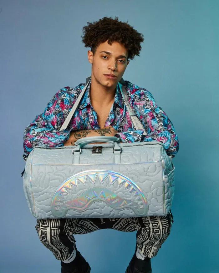 SPRAYGROUND MIRASHAKU IRIDESCENT QUILT DUFFLE Bags