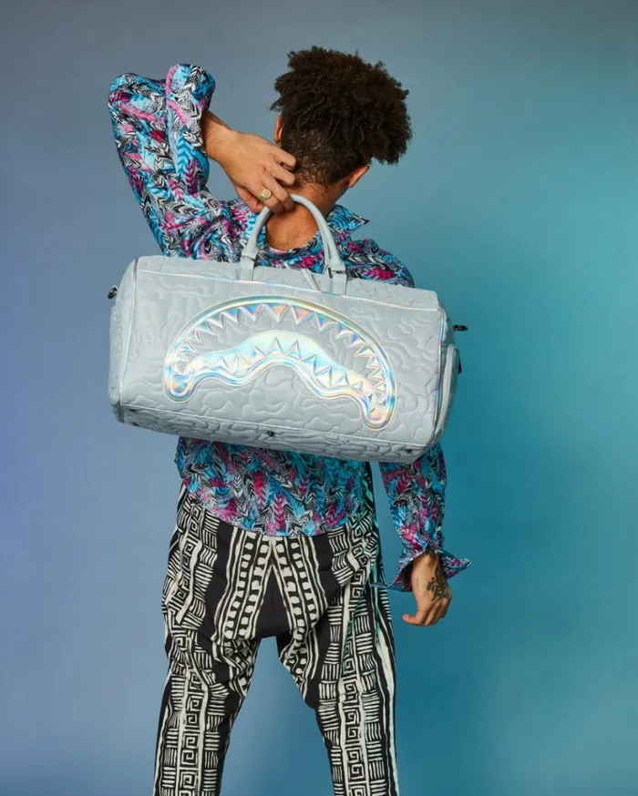 SPRAYGROUND MIRASHAKU IRIDESCENT QUILT DUFFLE Bags