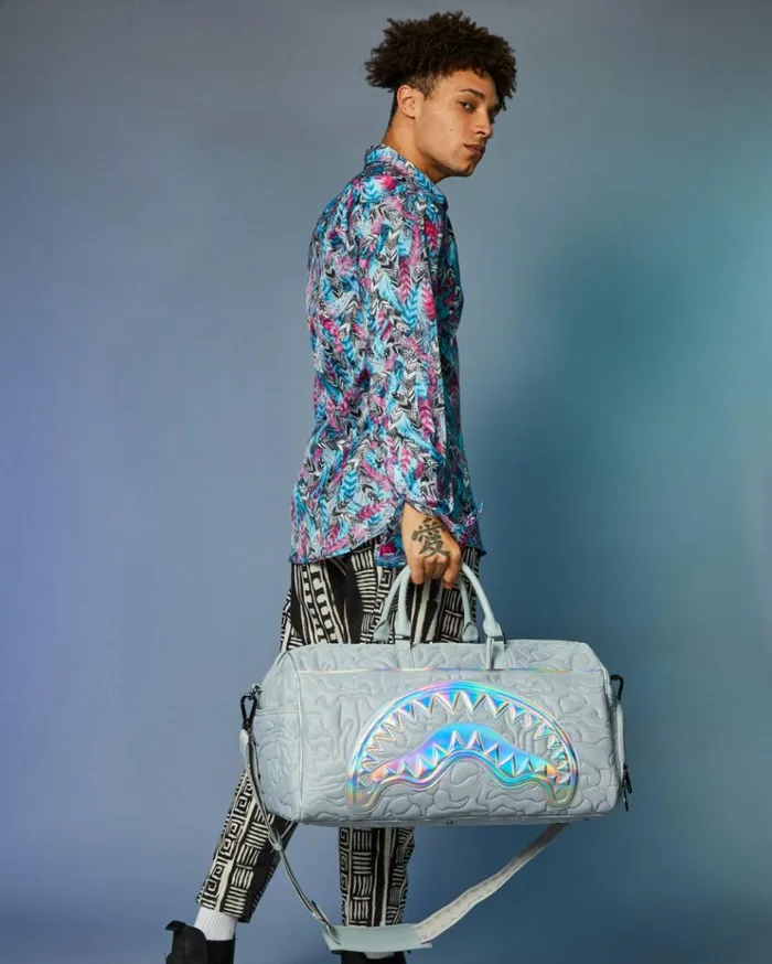 SPRAYGROUND MIRASHAKU IRIDESCENT QUILT DUFFLE Bags