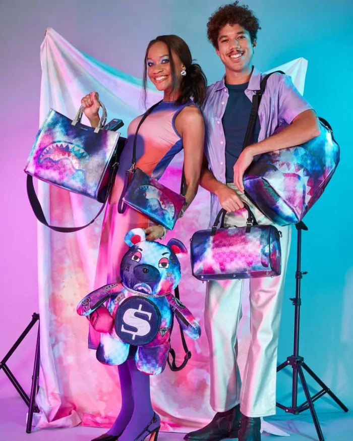 SPRAYGROUND SHARKCLUB ELECTRONICA MINI DUFFLE Bags