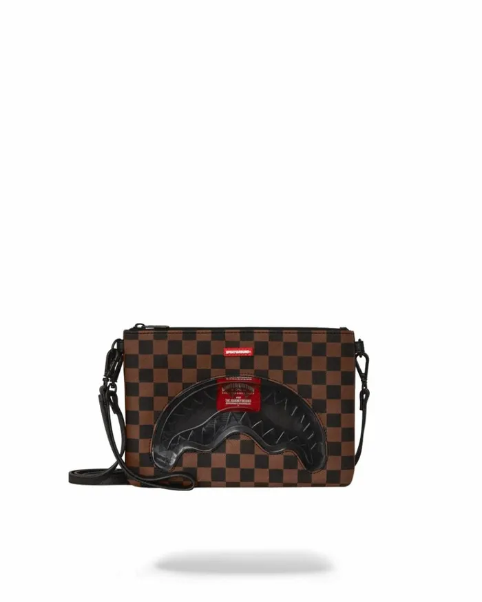 SPRAYGROUND SHARKS IN PARIS CLEAR FOR TAKEOFF CROSSOVER CLUTCH WITH STRAP Bags