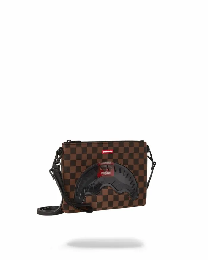 SPRAYGROUND SHARKS IN PARIS CLEAR FOR TAKEOFF CROSSOVER CLUTCH WITH STRAP Bags