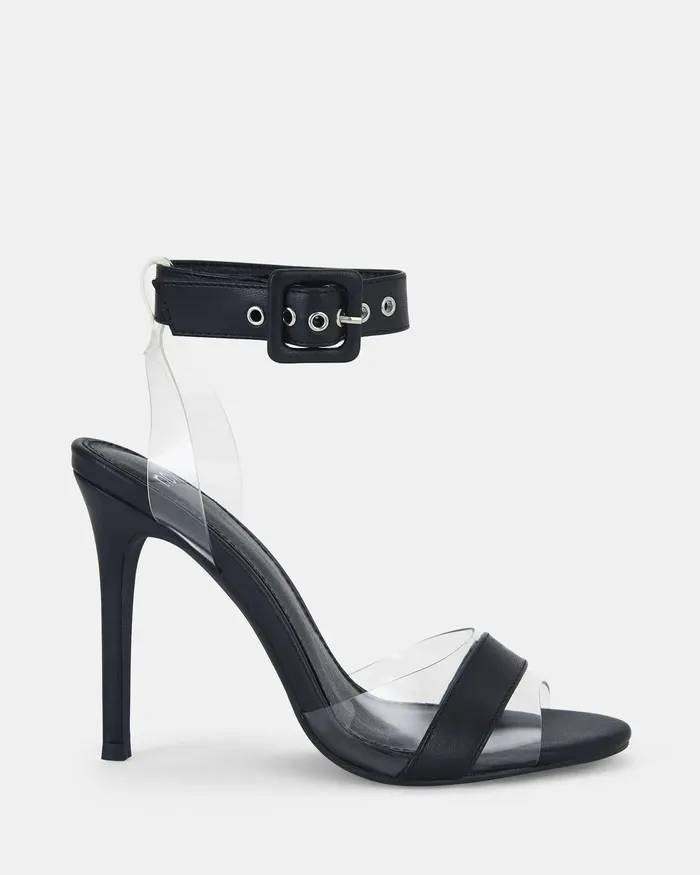 Stilettos Women NOVO Shoes YESHA BLACK Open Toe Heels