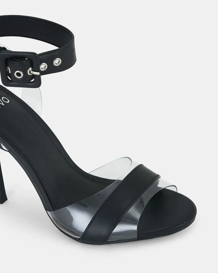 Stilettos Women NOVO Shoes YESHA BLACK Open Toe Heels
