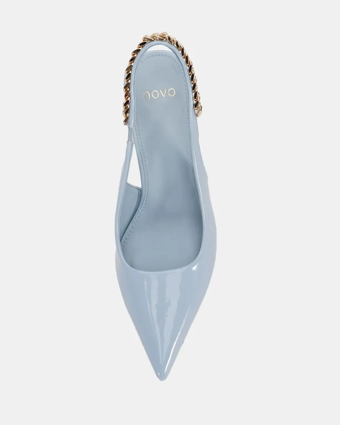 Stilettos ZATHY SOFT BLUE PATENT Pumps NOVO Shoes Women