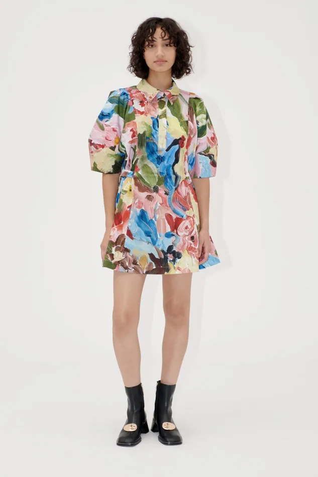Stine Goya Dresses Structured Sleeve Mini Dress 8211 Loves Me Loves Me Not 8211 Women