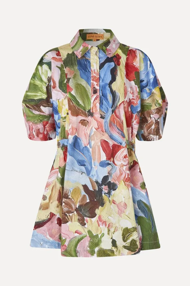 Stine Goya Dresses Structured Sleeve Mini Dress 8211 Loves Me Loves Me Not 8211 Women