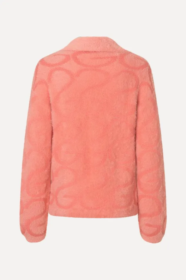 Stine Goya Exclusives Long Sleeve Cropped Cardigan 8211 SG Monogram Pink 8211 Women
