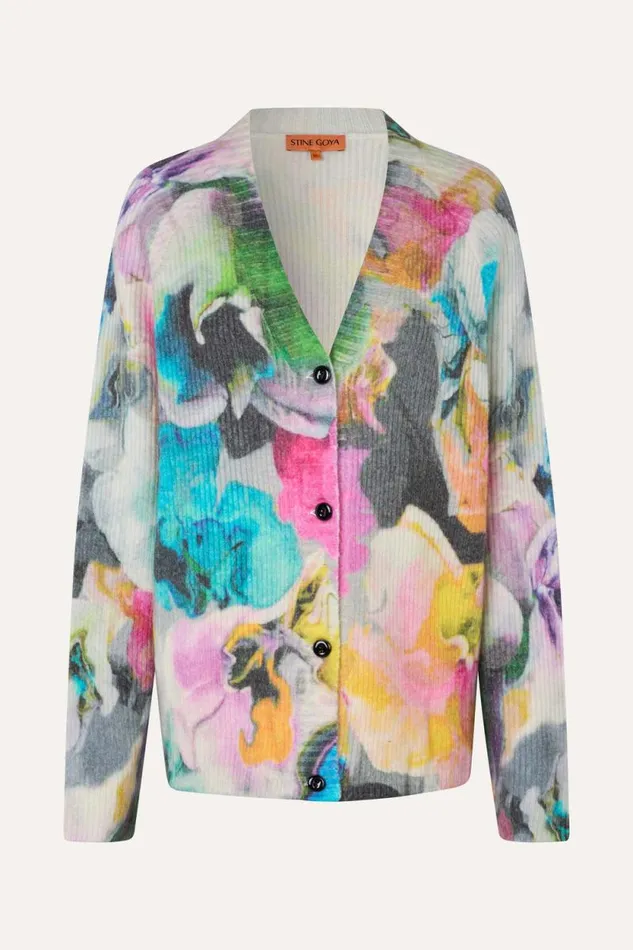 Stine Goya Knitwear SGReba Cardigan 8211 Liquified Orchid 8211 Women