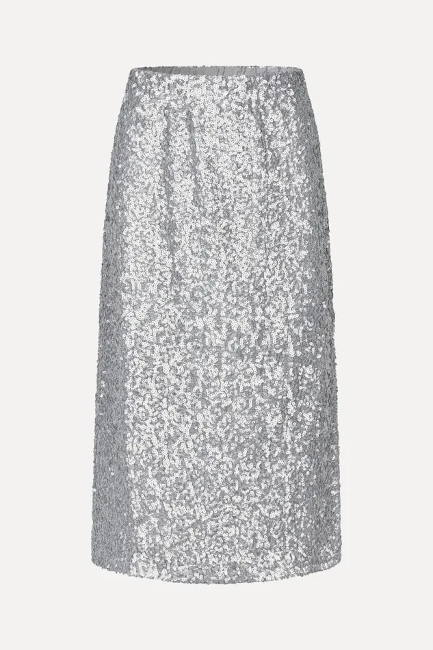 Stine Goya Skirts and Shorts Straight Midi Skirt 8211 Steel Grey 8211 Women