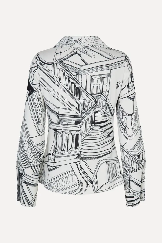 Stine Goya Tops and Shirts Fitted Long Sleeve Shirt 8211 Fineline Staircase 8211 Women