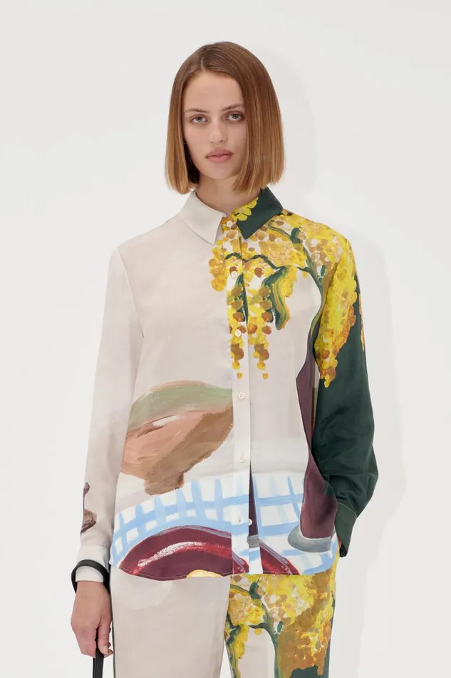 Stine Goya Tops and Shirts Long Sleeve Shirt 8211 Lemons On A Plate 8211 Women