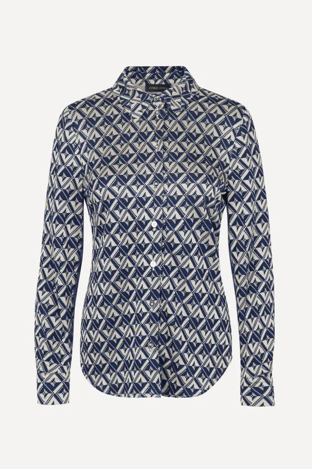 Stine Goya Tops and Shirts Sabina Shirt 8211 Pixelated Rhombus 8211 Women